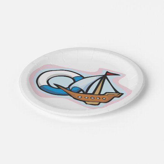 Sinking Boat Pappteller (Schrägansicht)