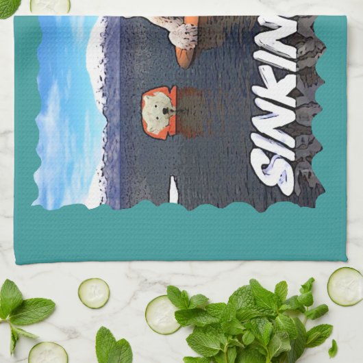 Sinking Fast Geschirrtuch (Gefaltet)