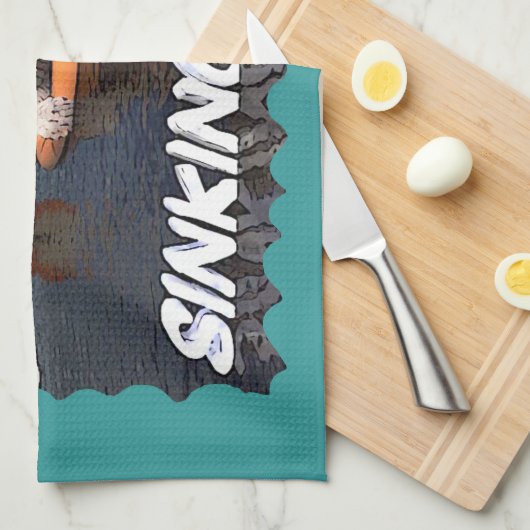 Sinking Fast Geschirrtuch (Viertel Falte)