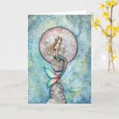Sinking Moon Mermaid Card von Molly Harrison Karte (Gelbe Blume)