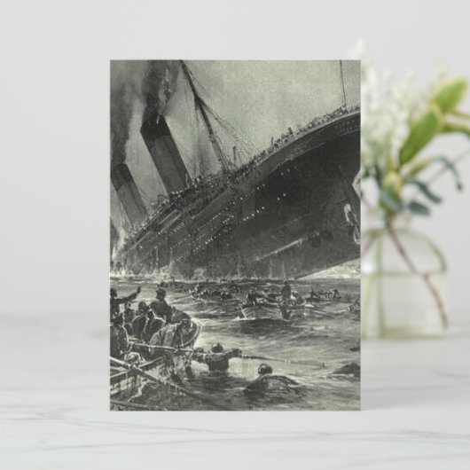 Sinking RMS Titanic Einladung (Stehend Vorderseite)