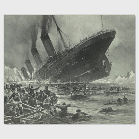 Sinking RMS Titanic Geschenkpapier (Flach)