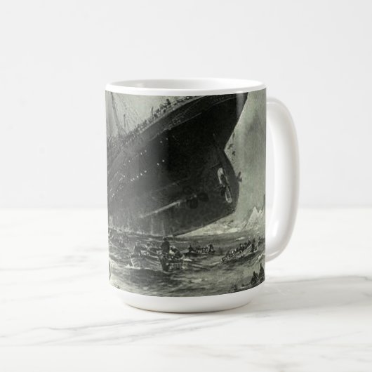 Sinking RMS Titanic Kaffeetasse (VorderseiteRechts)