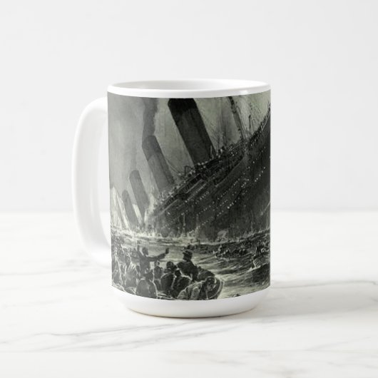 Sinking RMS Titanic Kaffeetasse (Vorderseite Links)