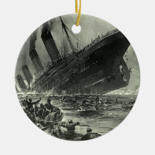 Sinking RMS Titanic Keramik Ornament (Vorne)