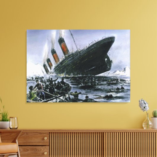 Sinking RMS Titanic Leinwanddruck (Insitu (Wohnzimmer))