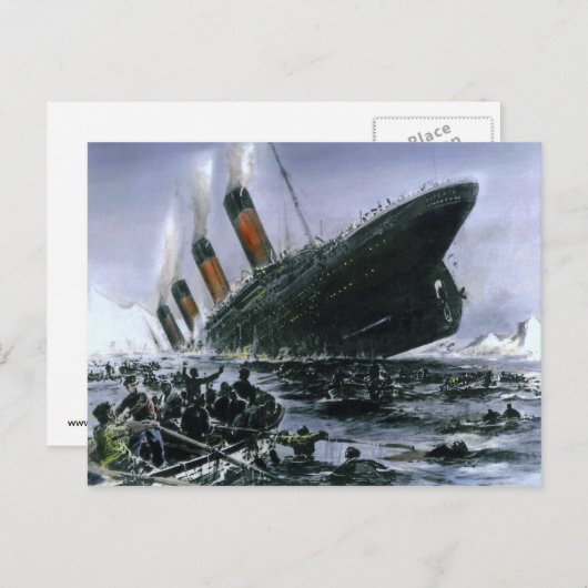 Sinking RMS Titanic Postkarte (Vorne/Hinten)