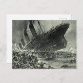 Sinking RMS Titanic Postkarte (Vorne/Hinten)