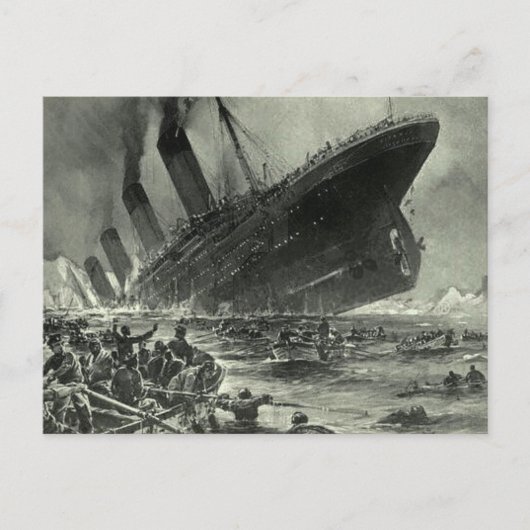 Sinking RMS Titanic Postkarte (Vorderseite)