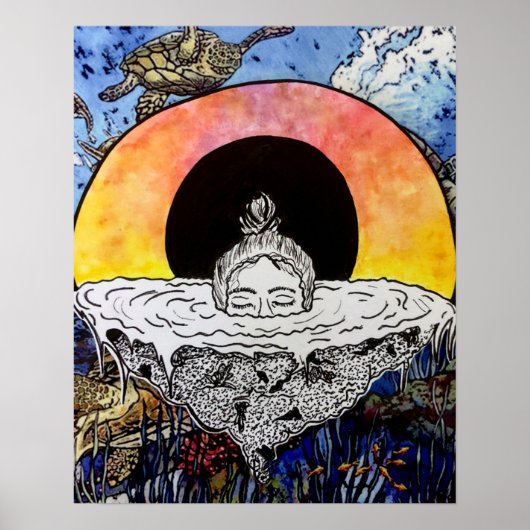 Sinking Woman Poster (Vorne)