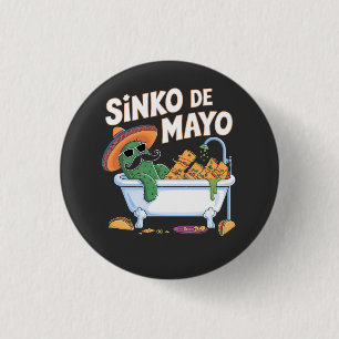 Sinko de Mayo Cinco De Mayo Cactus Funny Button