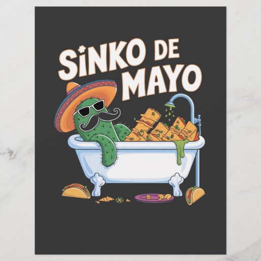 Sinko de Mayo Cinco De Mayo Cactus Funny Flyer (Vorne)