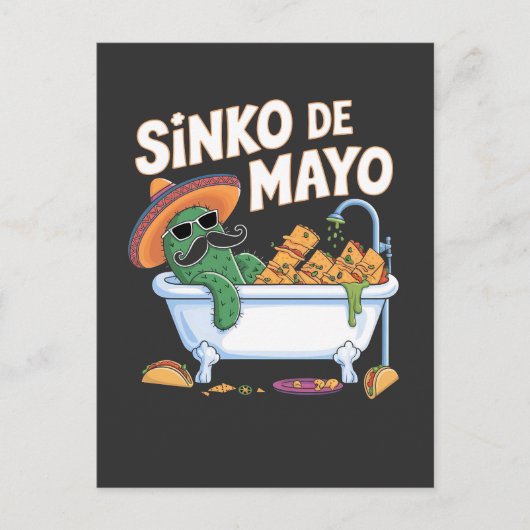 Sinko de Mayo Cinco De Mayo Cactus Funny Postkarte (Vorderseite)