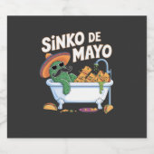 Sinko de Mayo Cinco De Mayo Cactus Funny Schaumweinetikett (Einzelnes Label)
