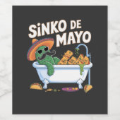 Sinko de Mayo Cinco De Mayo Cactus Funny Weinetikett (Einzelnes Label)