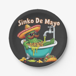 Sinko de Mayo"Funny Cinco de Mayo Cactus Pappteller