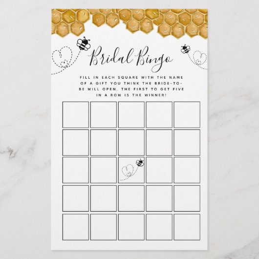 Sinn für Bingo Brautparty Game (Vorderseite)