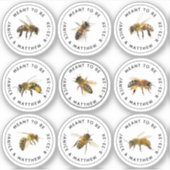 Sinn für Mini Honey Jar Bee Labels Hochzeit (Vorderseite)