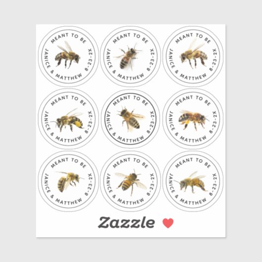 Sinn für Mini Honey Jar Bee Labels Hochzeit (Blatt)