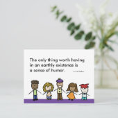 Sinn für Spaß Postkarte (Stehend Vorderseite)