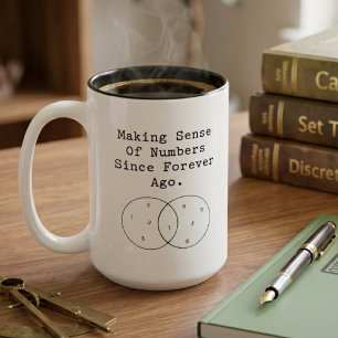 Sinn für Zahlen seit Urzeiten Zweifarbige Tasse