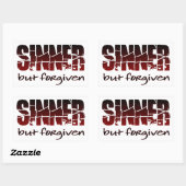 Sinner, aber vergeben rechteckiger aufkleber (Blatt)