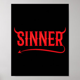 Sinner Outfit Matching Kleidung Couple Geschenke S Poster