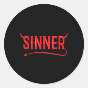 Sinner Outfit Matching Kleidung Couple Geschenke S Runder Aufkleber