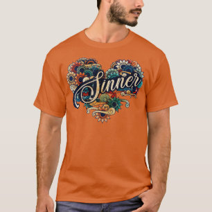Sinner VIGNETTE VINTAG FARBE T-Shirt