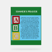 SINNERS PRAYER ACRYLSCHILD (Vorderseite)