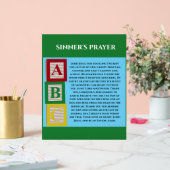 SINNERS PRAYER ACRYLSCHILD (Hochzeit)