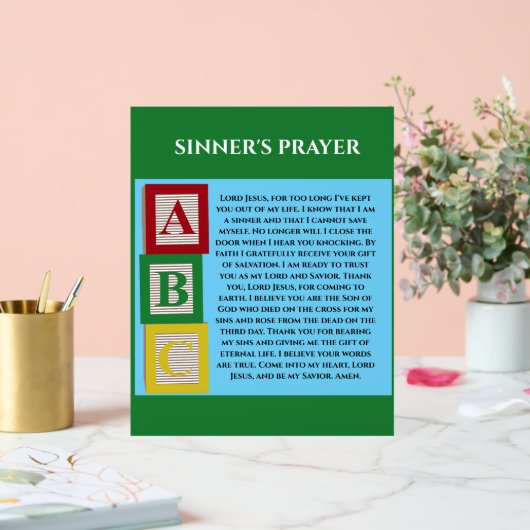 SINNERS PRAYER ACRYLSCHILD (Hochzeit)