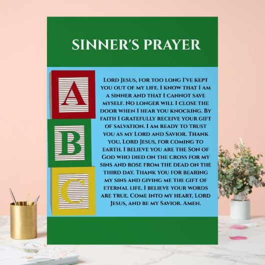 SINNERS PRAYER ACRYLSCHILD (Hochzeit)