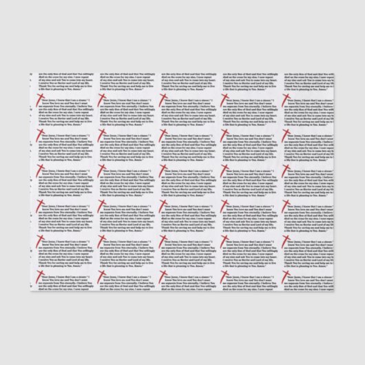 Sinners Prayer Seidenpapier (Vorderseite)