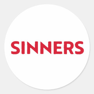 Sinners Runder Aufkleber