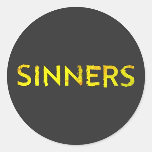 Sinners Runder Aufkleber (Vorderseite)