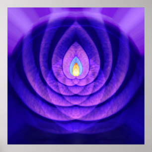 Sinnesleuchtfeuer in Lila und in Blauem Poster