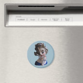 Sinnliche Dame Diva mit Maniküre Kopfvase Magnet (In Situ (Geschirrspüler))