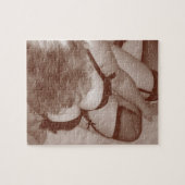 Sinnliche Frau in der Wäsche, reife natürliche Puzzle (Horizontal)