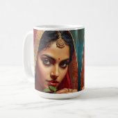 Sinnliche indische Teepflückerin Kaffeetasse (Vorderseite Links)