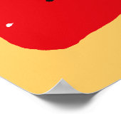 Sinnliche Lippen beißendes Retroposter Poster (Ecke)