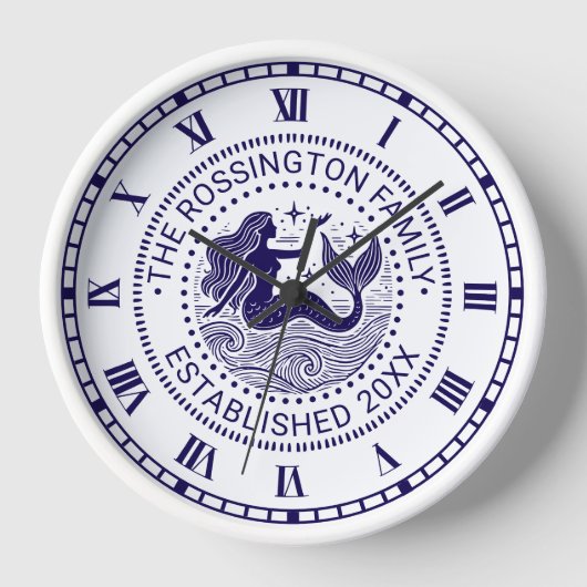 Sinnliche Meerjungfrau Ozeanwachs Familienname Dat Uhr (Vorderseite)