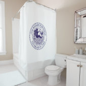 Sinnliche Mermaid in Waves Familienname Datum Estn Duschvorhang (Beispiel)