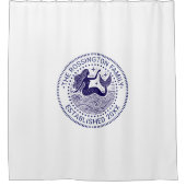 Sinnliche Mermaid in Waves Familienname Datum Estn Duschvorhang (Vorderseite)