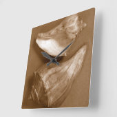 Sinnliche Muscheln Quadratische Wanduhr (Winkel)