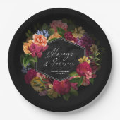 Sinnliche Nächte Blumenhochzeit immer für immer ID Pappteller (Vorderseite)