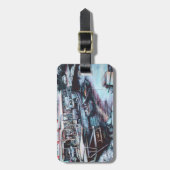 Sinnliche Präludium zu Dusk, Jaffe, Israel Gepäckt Gepäckanhänger (Vorderseite vertikal)