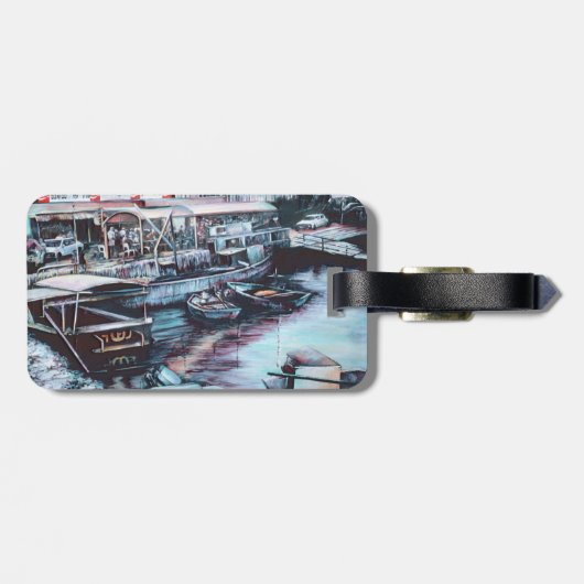 Sinnliche Präludium zu Dusk, Jaffe, Israel Gepäckt Gepäckanhänger (Rückseite horizontal)