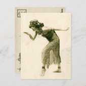 Sinnlicher Vintager Flapper Dancer La Sylphe Postkarte (Vorne/Hinten)