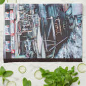 Sinnlicher Vorsatz an Dusk, Jaffe, Israel Geschirrtuch (Gefaltet)